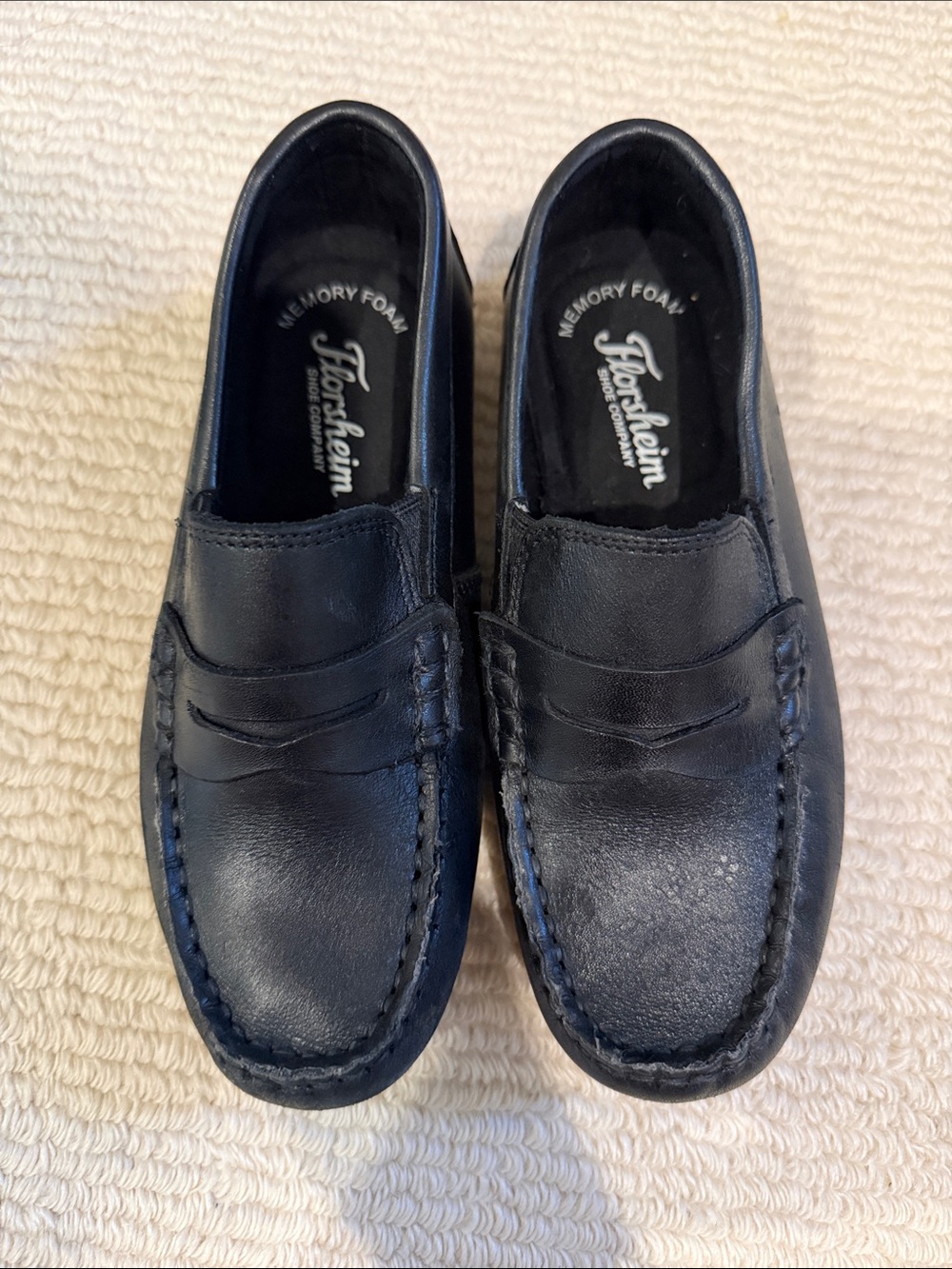 Florsheim Black Leather Penny Loafers